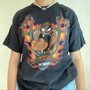Vintage Harley Davidson loony tunes shirt